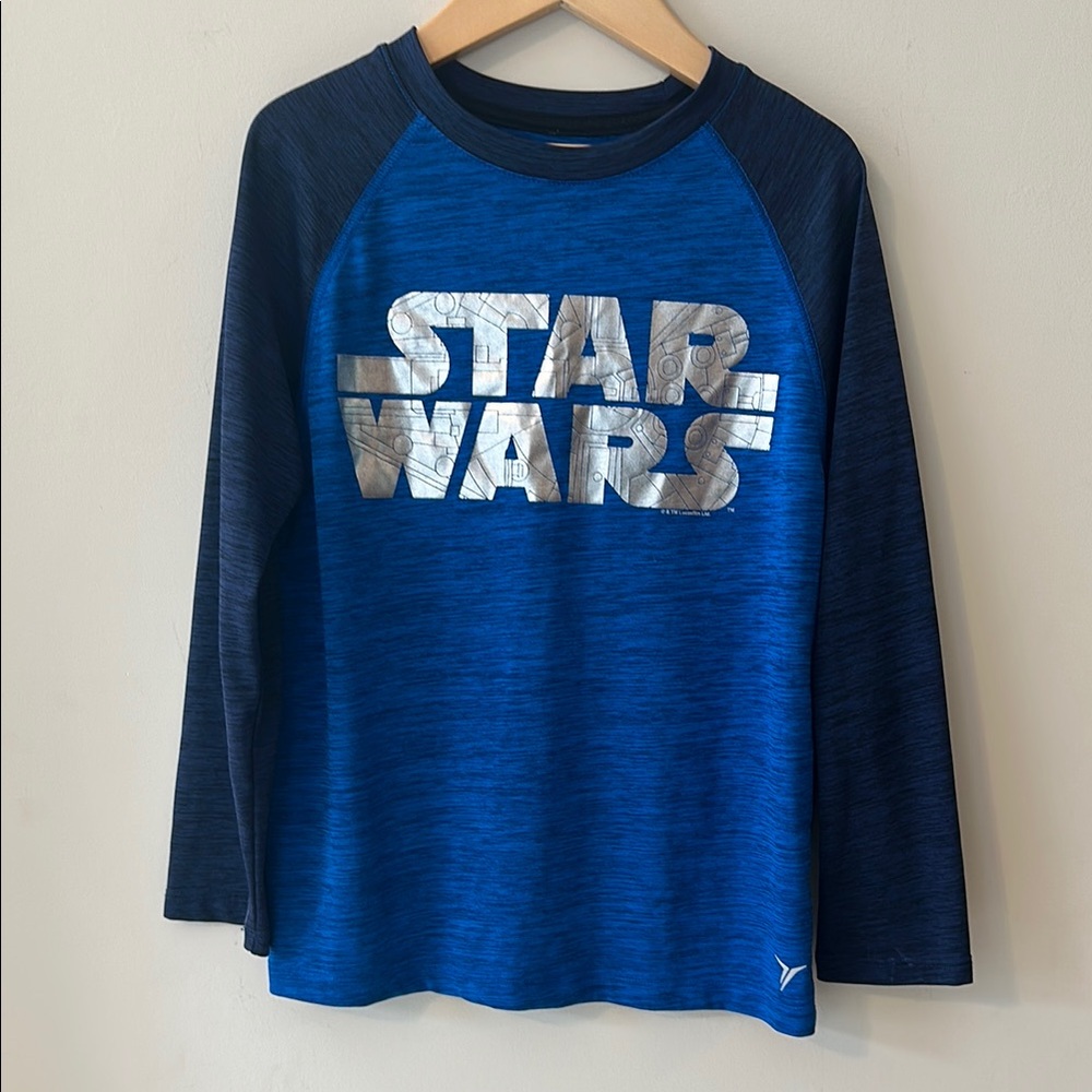 Old Navy Active Star Wars Kids Blue Long Sleeve Shirt Boys Size M or 8